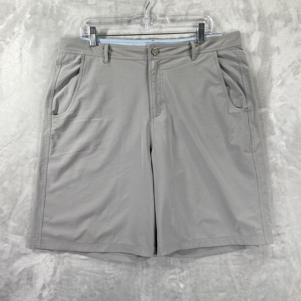 Free Fly Apparel Shorts men's 36 Performance Chino 9" Inseam Gray Stretch Casual